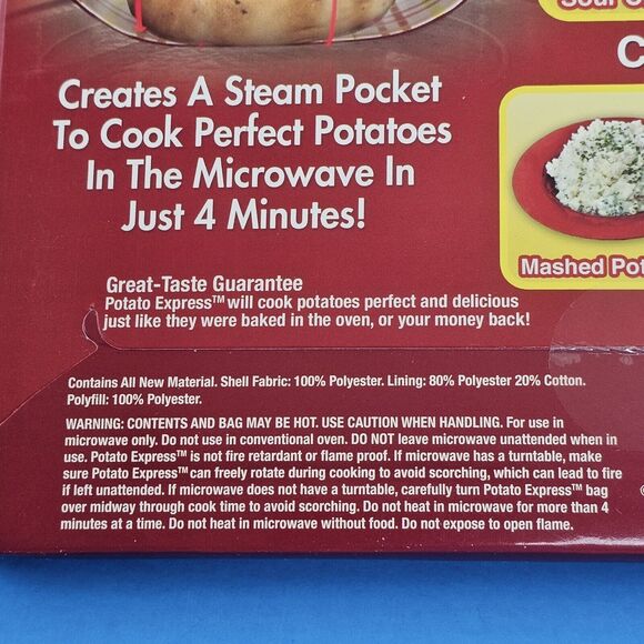 2 - As Seen On TV Potato Express Microwave Potato Cooker Bags NEW Gadget Cooking - Picture 6 of 16